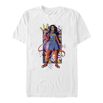 Marvel - Ms. Marvel - Kamala Khan Ms. Sketchy Kamala - Men's T-Shirt - White - Front
