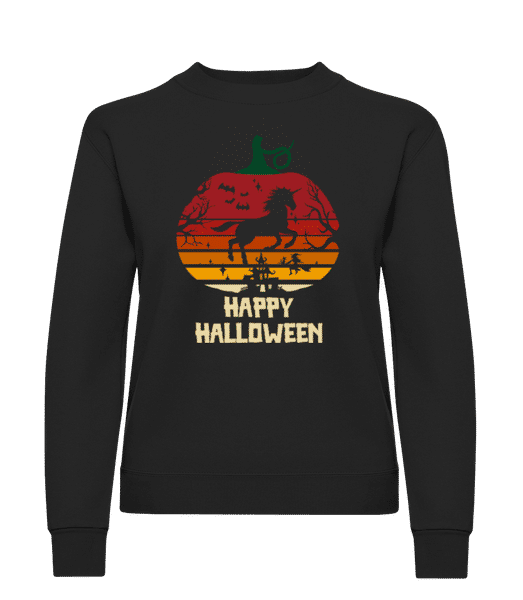 Aperçu: Happy Halloween - Sweatshirt Femme - Noir - Devant