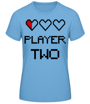 Player Two - Women's Basic T-Shirt - Light blue - Front