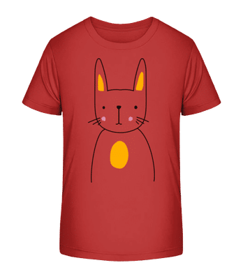 Cute Rabbit - Detské Bio tričko Stanley Stella 2.0 - Červená - Napřed
