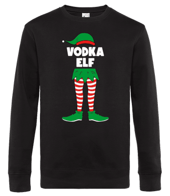 Vodka Elf - Männer Standard Pullover - Schwarz - Vorne