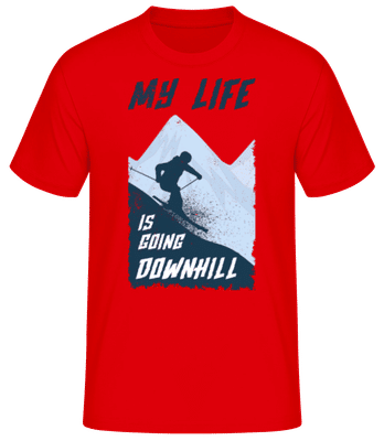 Downhill - T-shirt standard Homme - Rouge - Devant