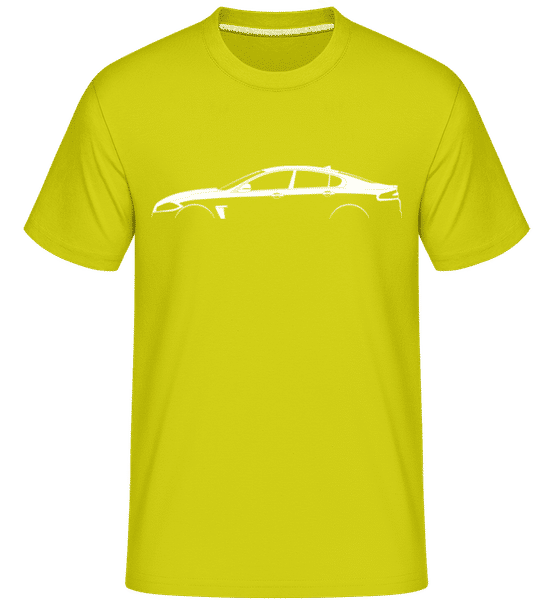 Preview: 'Jaguar XFR (X250)' Silhouette - Shirtinator Men's T-Shirt - Lime - Front