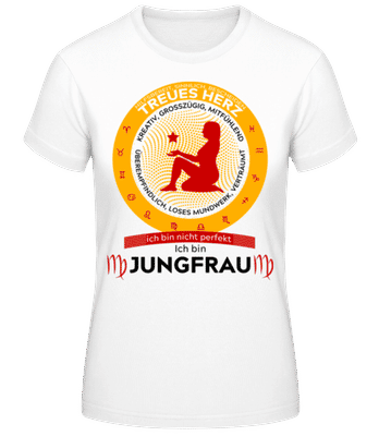 Sternzeichen Jungfrau - Frauen Basic T-Shirt - Weiß - Vorne