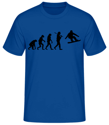 Évolution du snowboard - T-shirt standard Homme - Bleu royal - Devant