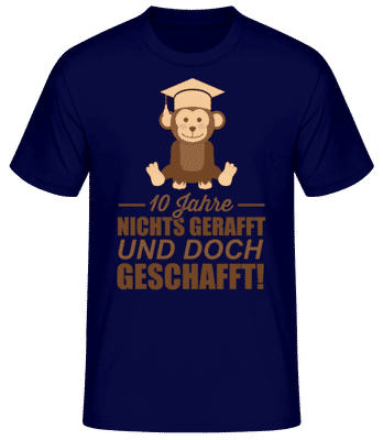 10 Jahre Nichts Gerafft - Männer Basic T-Shirt - Marine - Vorne