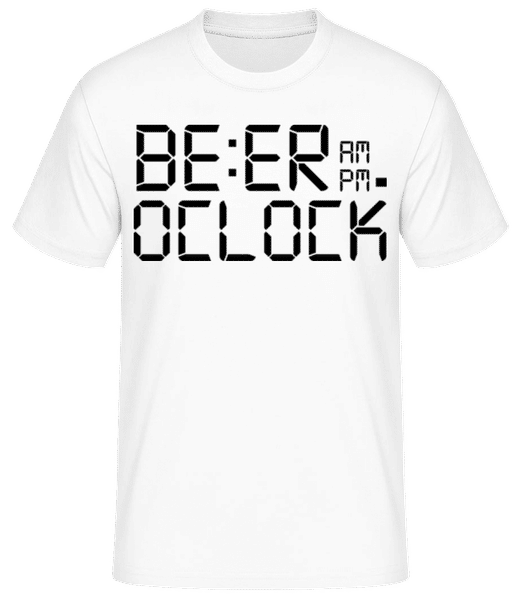 Aperçu: Beer O'Clock - T-shirt standard Homme - Blanc - Devant