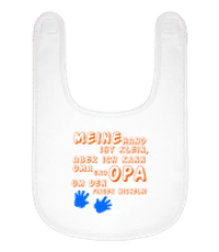 Oma Und Opa Lieben Mich - Baby Bio Lätzchen - Weiß - Vorne