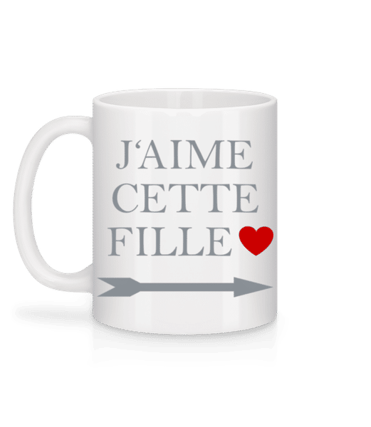 Aperçu: J'Aime Cette Fille - Mug en céramique blanc - Blanc - Derrière