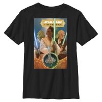 Star Wars - High Republic - Skupina Hero Cover - Detské Tričko - Čierna - Predné