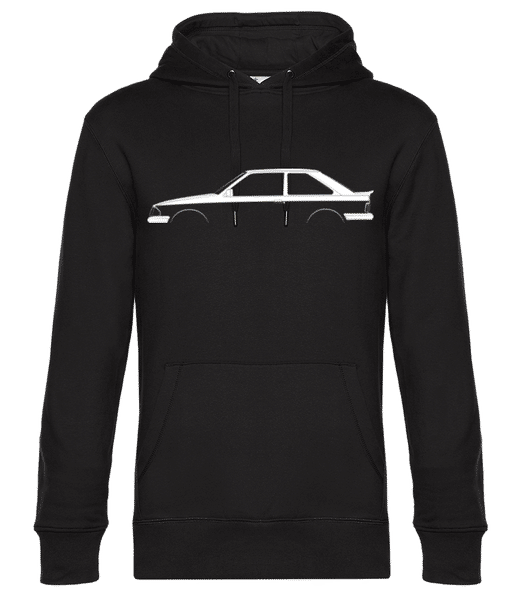 Aperçu: 'Ford Escort RS Turbo' Silhouette - Sweat à capuche premium Unisexe - Noir - Devant