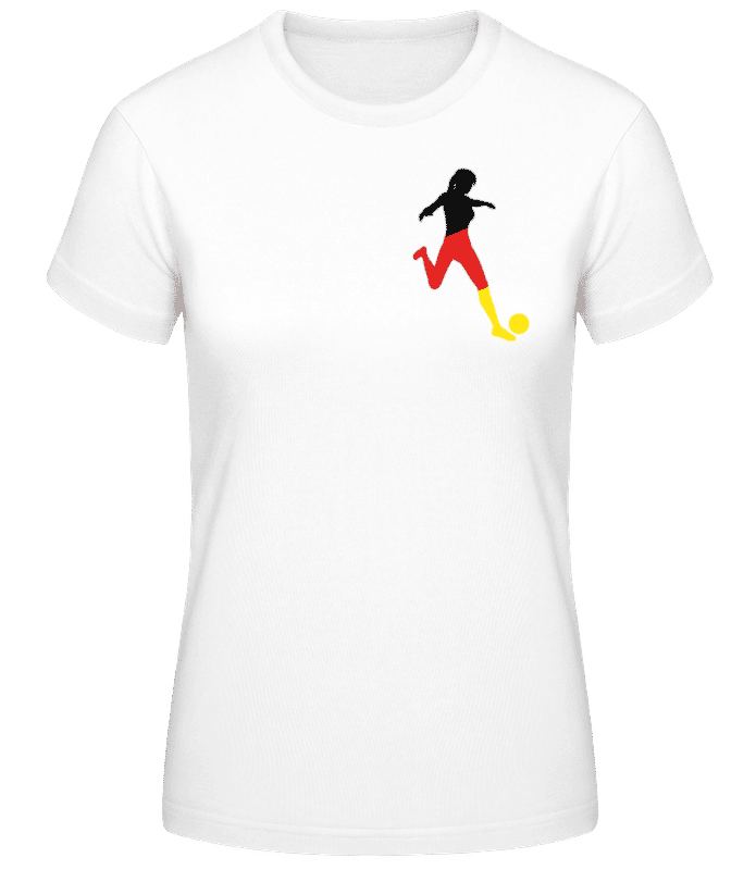 Vorschau: Frauenfußball Deutschland - Frauen Basic T-Shirt - Weiß - Vorne