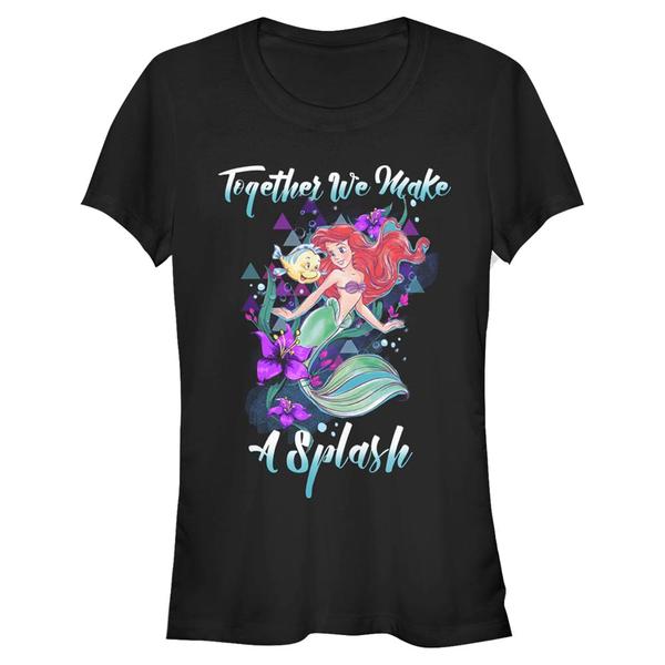 Aperçu: Disney - Ariel La Petite Sirène - Malá mořská víla Make A Splash - Femme T-shirt - Noir - Devant