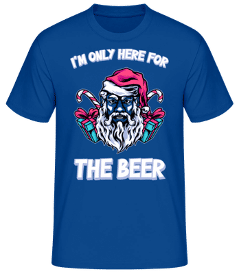 Only Here For The Beer White - T-shirt standard Homme - Bleu royal - Devant