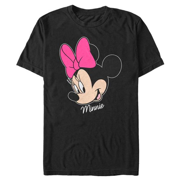 Aperçu: Disney - Mickey Mouse - Minnie Mouse Minnie Big Face - Homme T-shirt - Noir - Devant
