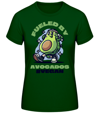 Fueled By Avocados - T-shirt standard Femme - Vert bouteille - Devant