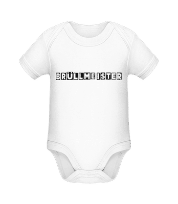 Brüllmeister - Baby Bio Strampler - Weiß - Vorne