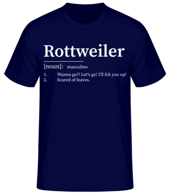 Rottweiler Definition - Männer Basic T-Shirt - Marine - Vorne