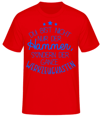Du Bist Der Werkzeugkasten - Männer Basic T-Shirt - Rot - Vorne