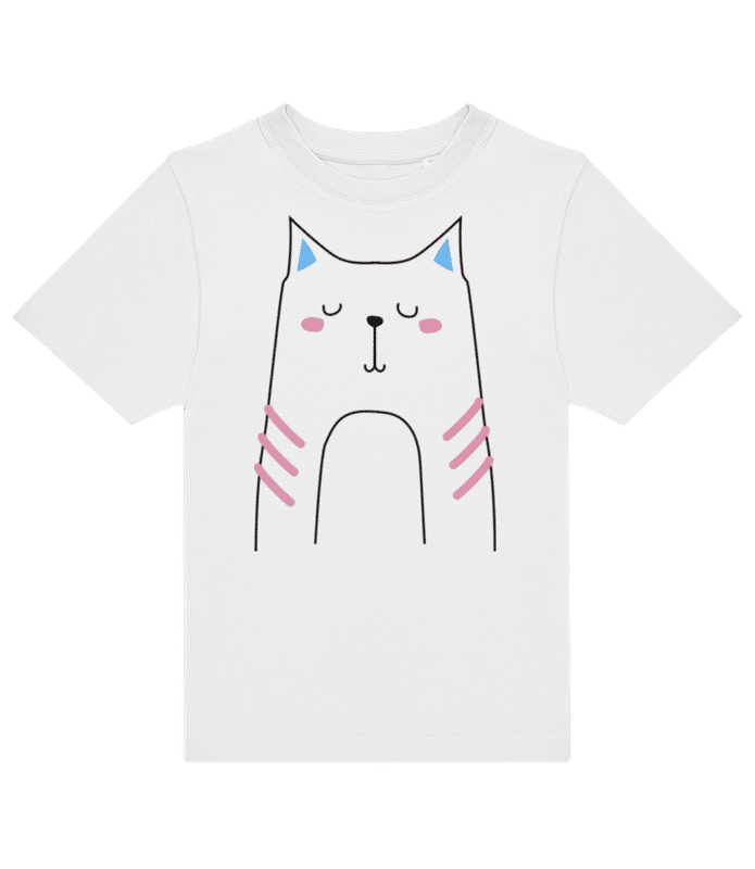 Aperçu: Chat Mignon - T-shirt homme B&C - Blanc - Devant
