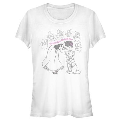Disney - Blanche-Neige et les Sept Nains - Skupina Heigh-Ho - Femme T-shirt - Blanc - Devant