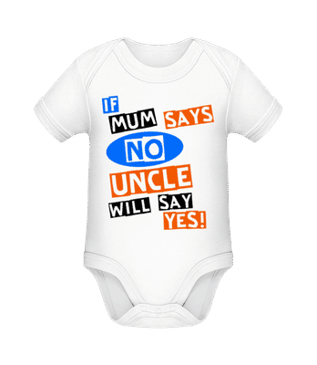 Uncle Will Say Yes - Bio body pre deti - Biela - Predné
