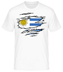 Zerrissene Fahne Uruguay · Männer Basic T-Shirt