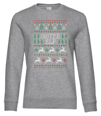 Sister Elf - Sweat-shirt standard pour femme - Gris chiné - Devant