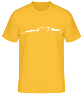 'Nissan 300ZX (Z32)' Silhouette - Pánské basic tričko - Zlatožlutá - Napřed