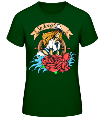 Sailor Girl - Dámské basic tričko - Bottle green - Napřed