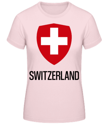 Switzerland Wappen - Dámske basic tričko - Ružová - Predné