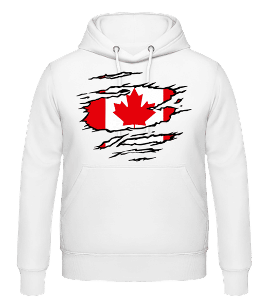 Aperçu: Drapeau mûré Canada - Sweat à capuche Homme - Blanc - Devant