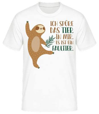 Das Tier In Mir - Männer Basic T-Shirt - Weiß - Vorne