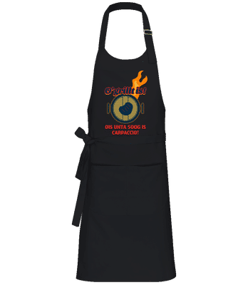 O'grillt Is - Profi Kochschürze - Schwarz - Vorne