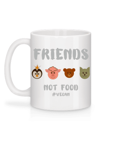 Friends Not Food - Mug - White - Back