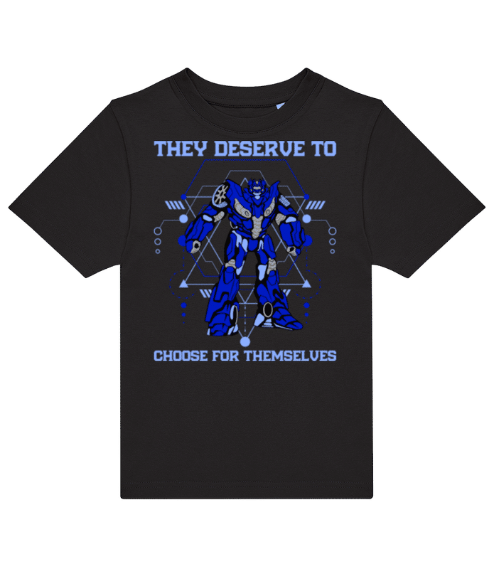 Vorschau: Deserve To Choose - Kinder T-Shirt B&C - Schwarz - Vorne