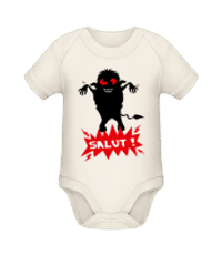 Salut - Body manches courtes bio - Crème - Devant