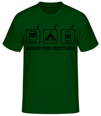 Ready For Festival - T-shirt standard Homme - Vert bouteille - Devant