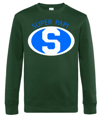Super Papi Blue - Sweat-shirt standard pour homme - Vert bouteille - Devant