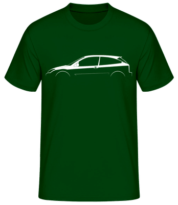 'Ford Focus SVT Mk I' Silhouette - Pánske basic tričko - Bottle green - Predné
