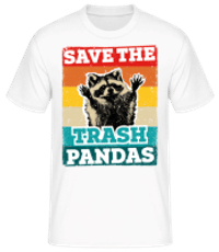 Save The Trash Pandas - Pánske basic tričko - Biela - Predné