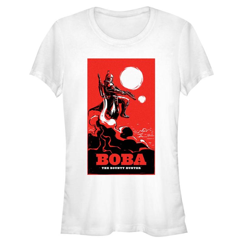 Preview: Star Wars - Book of Boba Fett - Boba Fett Bounty Hunter Poster - Women's T-Shirt - White - Front