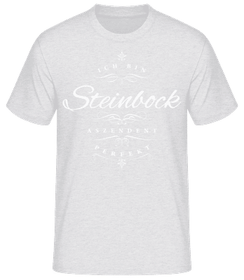Ich Bin Steinbock Aszendent Perfekt - Männer Basic T-Shirt - Grau meliert - Vorne