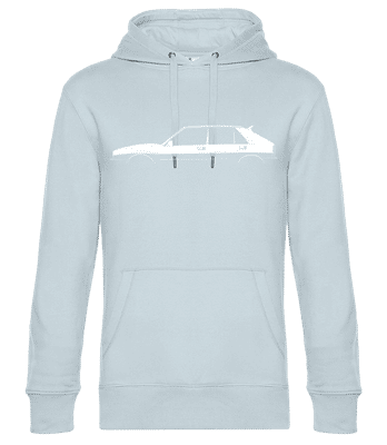 'Lancia Delta HF Integrale' Silhouette - Pánska štandardná mikina s kapucňou - Svetlo modrá - Predné