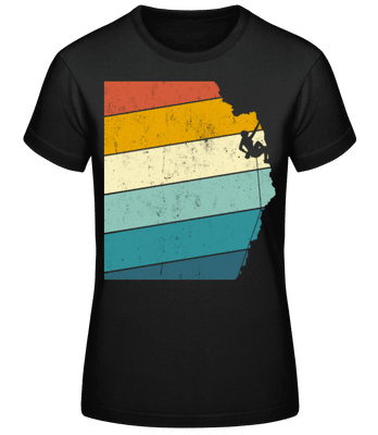 Grimpeur Rétro Femme - T-shirt standard Femme - Noir - Devant