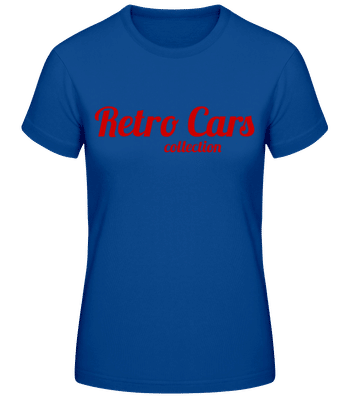Retro Cars Collection - T-shirt femme B&C - Bleu royal - Devant