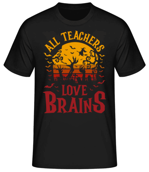 Preview: All Teachers Love Brains - Men's Basic T-Shirt - Black - Front