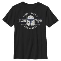 Star Wars - The Clone Wars - Clone Captain Rex Clone Army Emblem - Kinder T-Shirt - Schwarz - Vorne