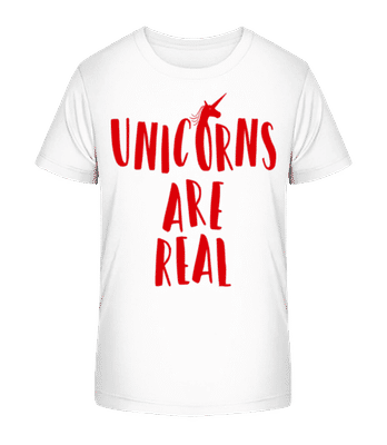 Unicorns Are Real - T-shirt bio Enfant Stanley Stella 2.0 - Blanc - Devant