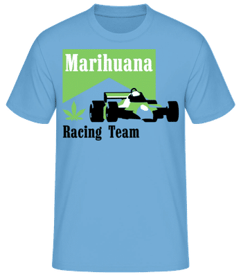 Marihuana Racing Team - Pánske basic tričko - Svetlo modrá - Predné